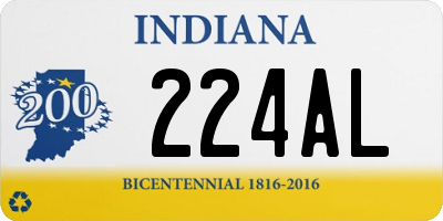 IN license plate 224AL