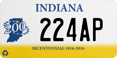 IN license plate 224AP