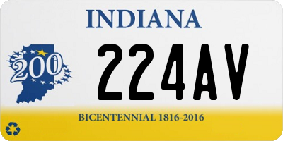 IN license plate 224AV