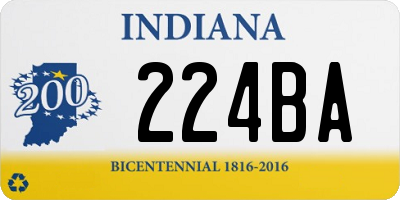 IN license plate 224BA