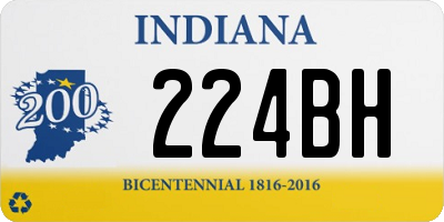 IN license plate 224BH