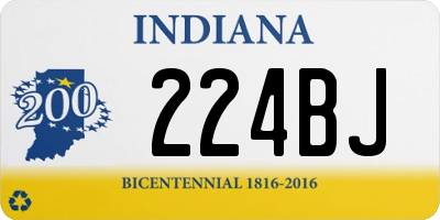 IN license plate 224BJ