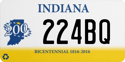 IN license plate 224BQ