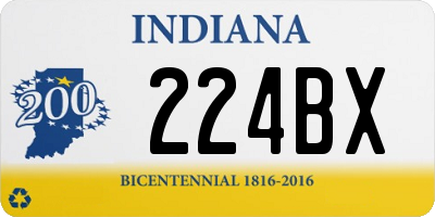 IN license plate 224BX