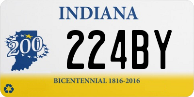 IN license plate 224BY