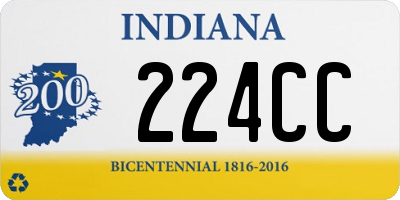 IN license plate 224CC