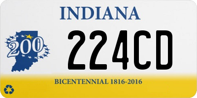 IN license plate 224CD