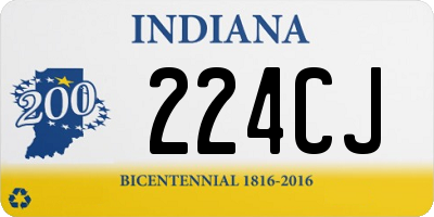 IN license plate 224CJ