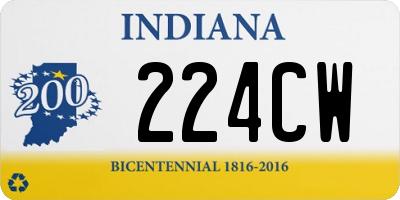 IN license plate 224CW