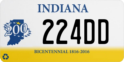 IN license plate 224DD