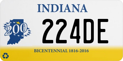 IN license plate 224DE