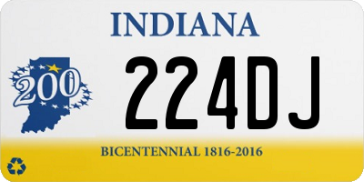 IN license plate 224DJ