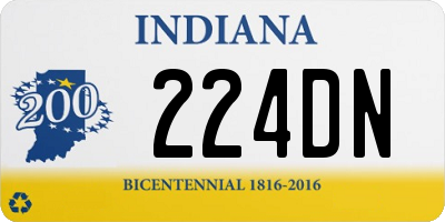 IN license plate 224DN