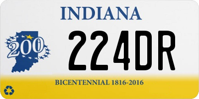 IN license plate 224DR