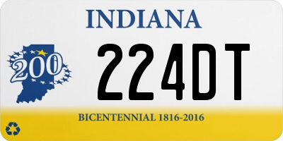 IN license plate 224DT