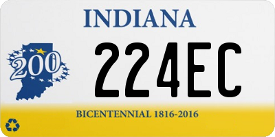 IN license plate 224EC