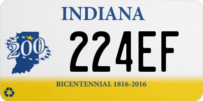 IN license plate 224EF