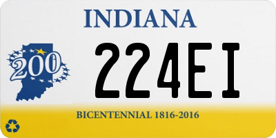 IN license plate 224EI