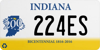 IN license plate 224ES