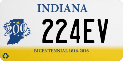 IN license plate 224EV