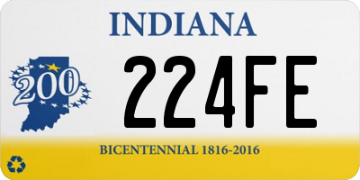 IN license plate 224FE