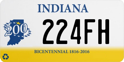 IN license plate 224FH