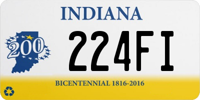 IN license plate 224FI