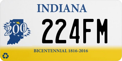 IN license plate 224FM