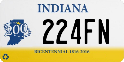 IN license plate 224FN