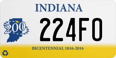 IN license plate 224FO