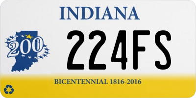 IN license plate 224FS