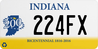 IN license plate 224FX