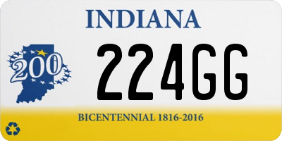 IN license plate 224GG