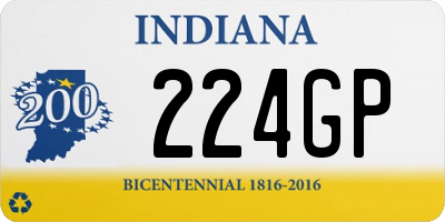 IN license plate 224GP