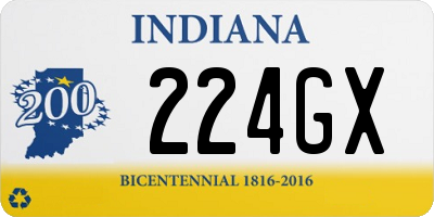 IN license plate 224GX