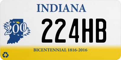 IN license plate 224HB