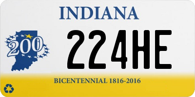 IN license plate 224HE