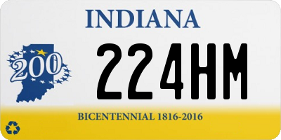 IN license plate 224HM