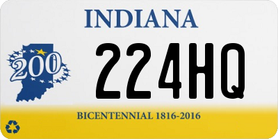 IN license plate 224HQ