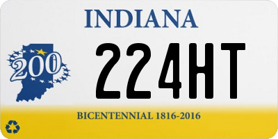 IN license plate 224HT