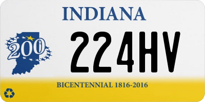 IN license plate 224HV