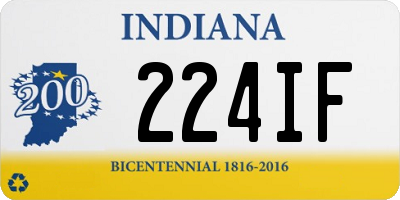 IN license plate 224IF