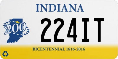 IN license plate 224IT