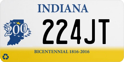 IN license plate 224JT