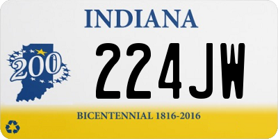 IN license plate 224JW