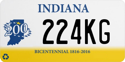 IN license plate 224KG