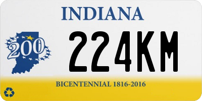 IN license plate 224KM