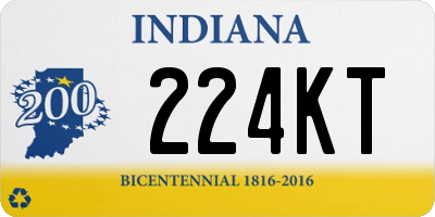 IN license plate 224KT