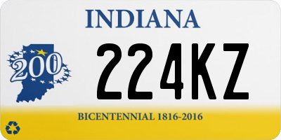 IN license plate 224KZ