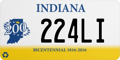 IN license plate 224LI